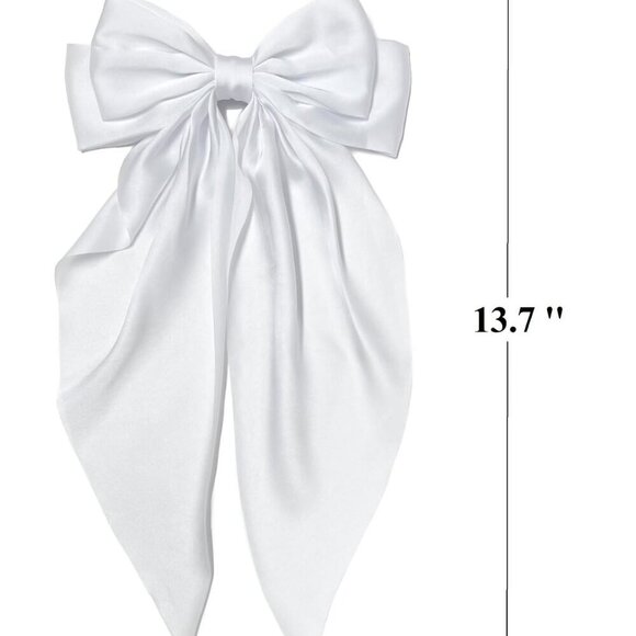 Big Satin Hair Bows for Women Girls Oversized Long Tails Hair Accessories main image 6